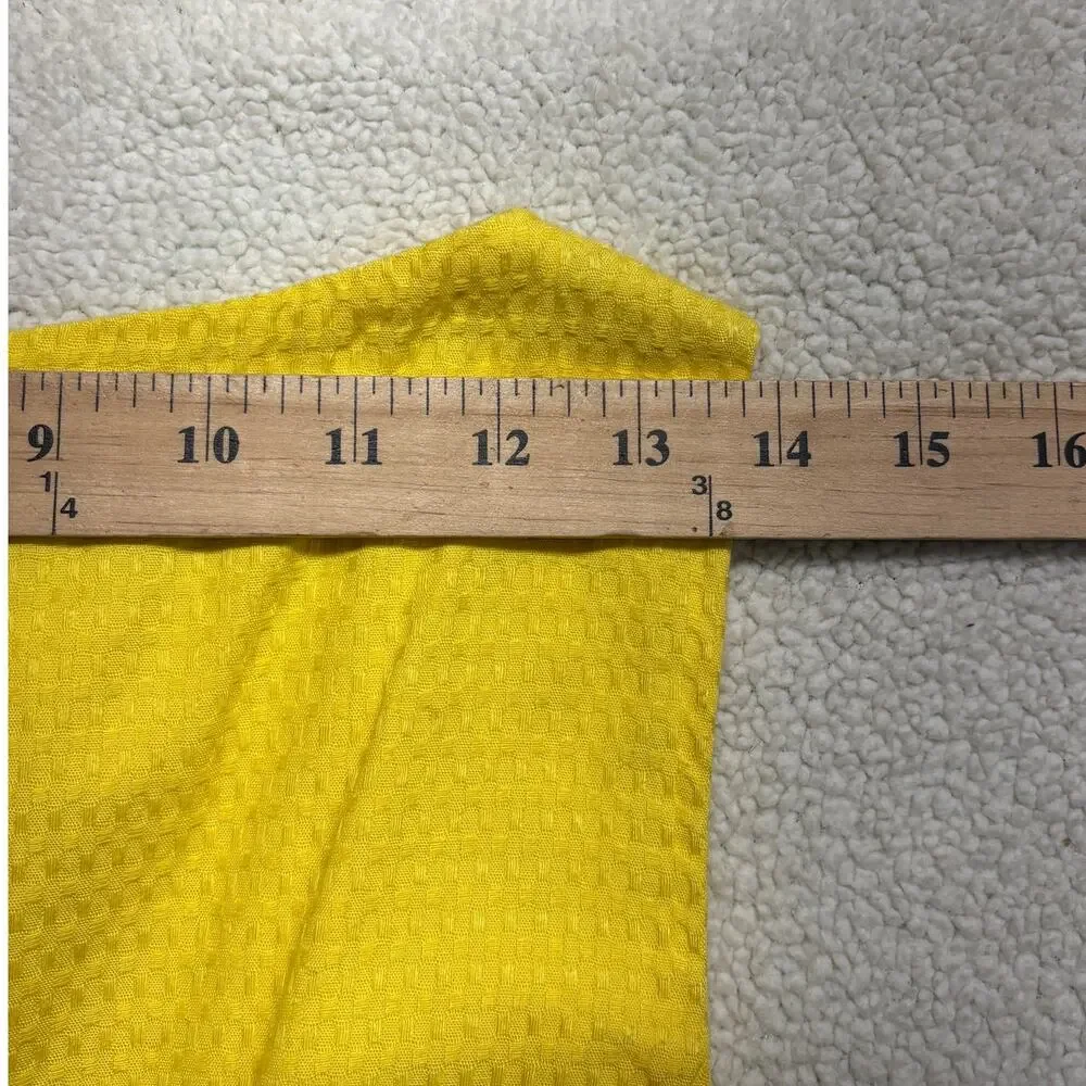 Lauren Ralph Lauren Dress 10P Petite Yellow Textured A-Line Summer Sleeveless